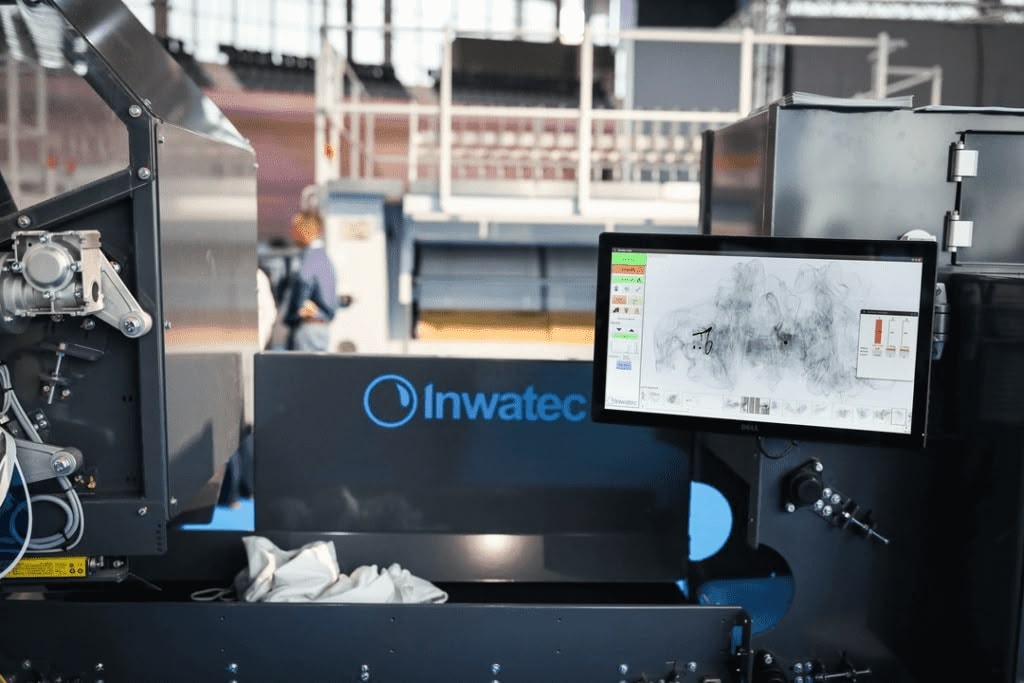 Inwatec X-ray scanning machine used to detect foreign objects in industrial laundry